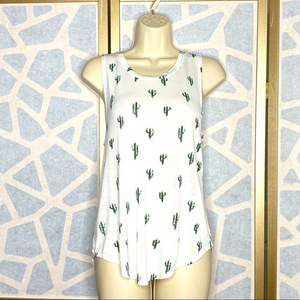 Grayson‎ / Threads White Cactus Muscle Hi-Lo Tank